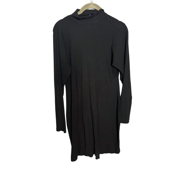 SKIMS Soft Lounge Turtleneck Long Sleeve Minidress Size 2X Black Mock Neck Dress - Picture 4 of 8